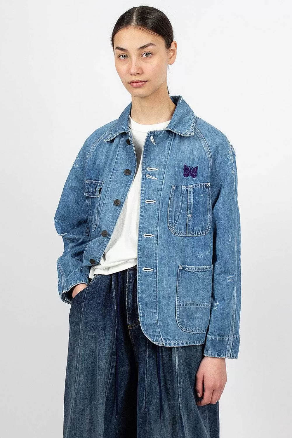 Needles 10Oz Coverall Distressed Denim | Outerwear