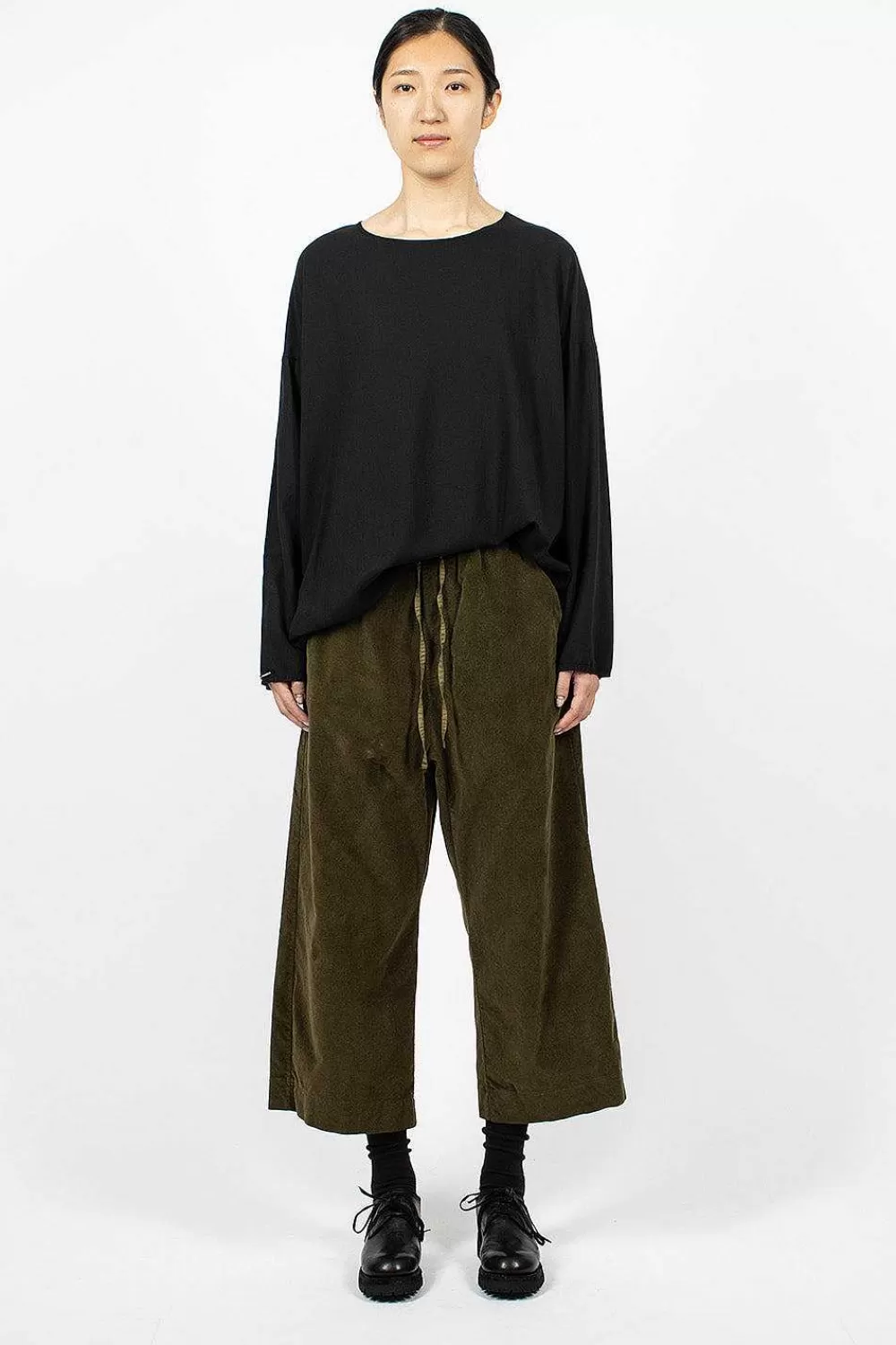 Album di Famiglia 23_206 Velvet W&S Trouser Olive | Trousers