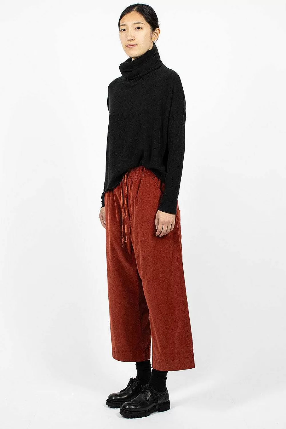 Album di Famiglia 23_206 Velvet W&S Trouser Red | Trousers