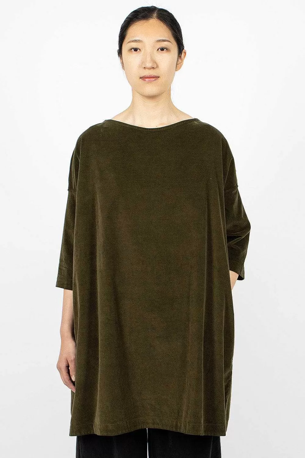 Album di Famiglia 31_192 Boatneck Tunic Olive | Tops