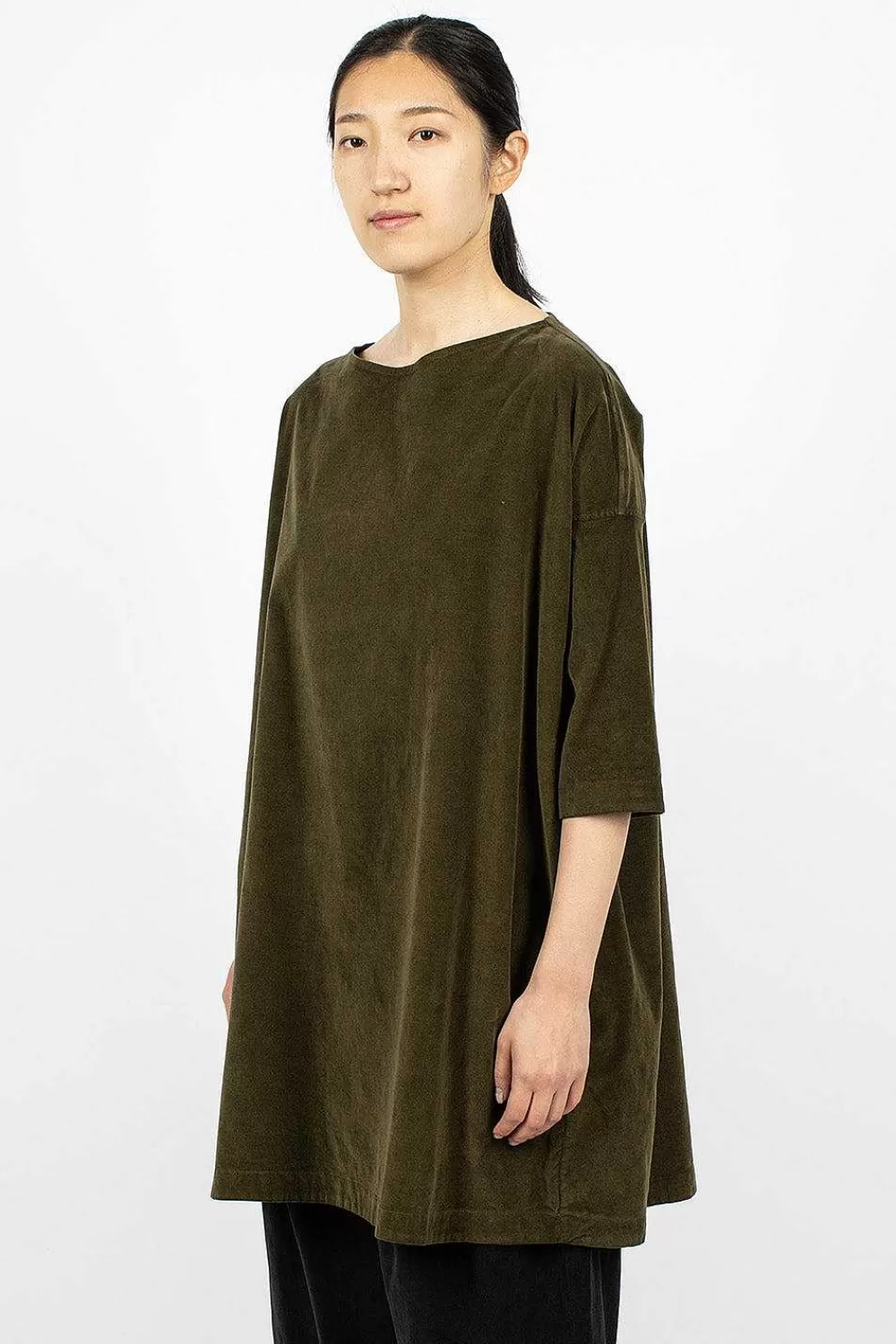 Album di Famiglia 31_192 Boatneck Tunic Olive | Dresses