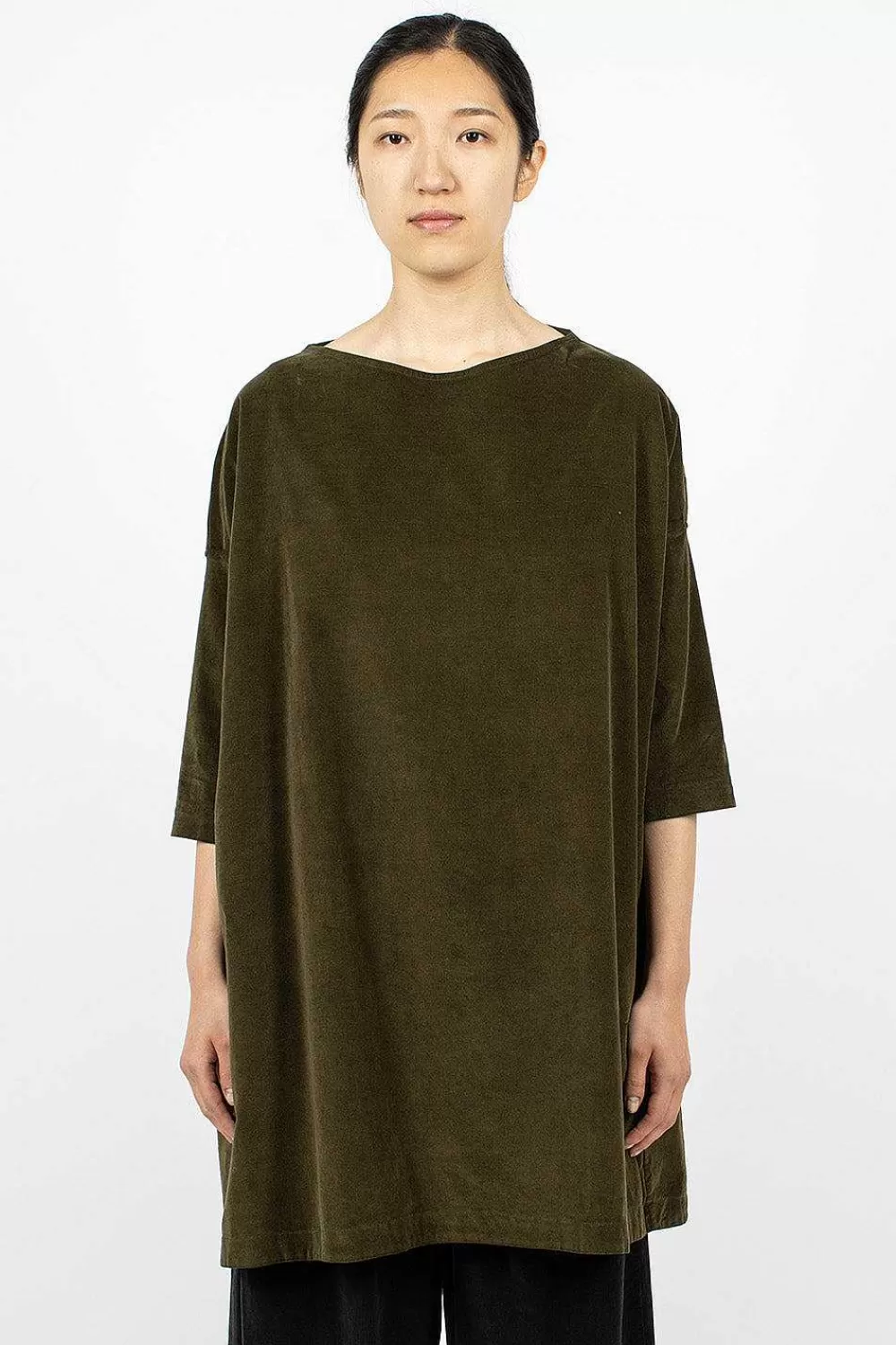 Album di Famiglia 31_192 Boatneck Tunic Olive | Tops