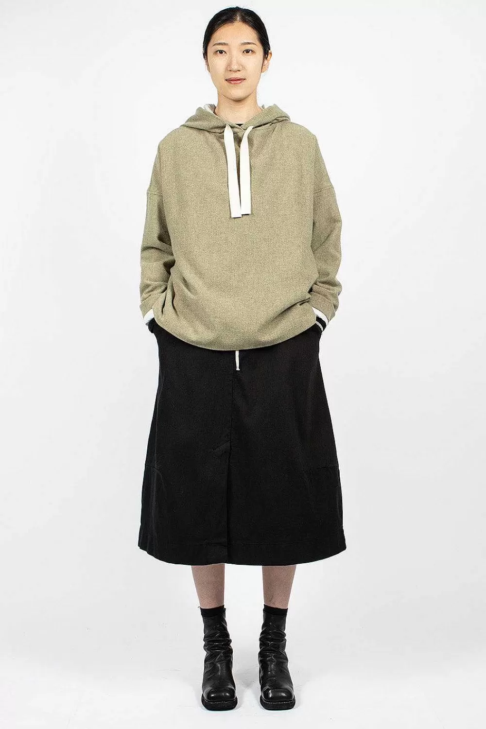 Album di Famiglia 40_210 Oversized Hoodie Olive | Knitwear