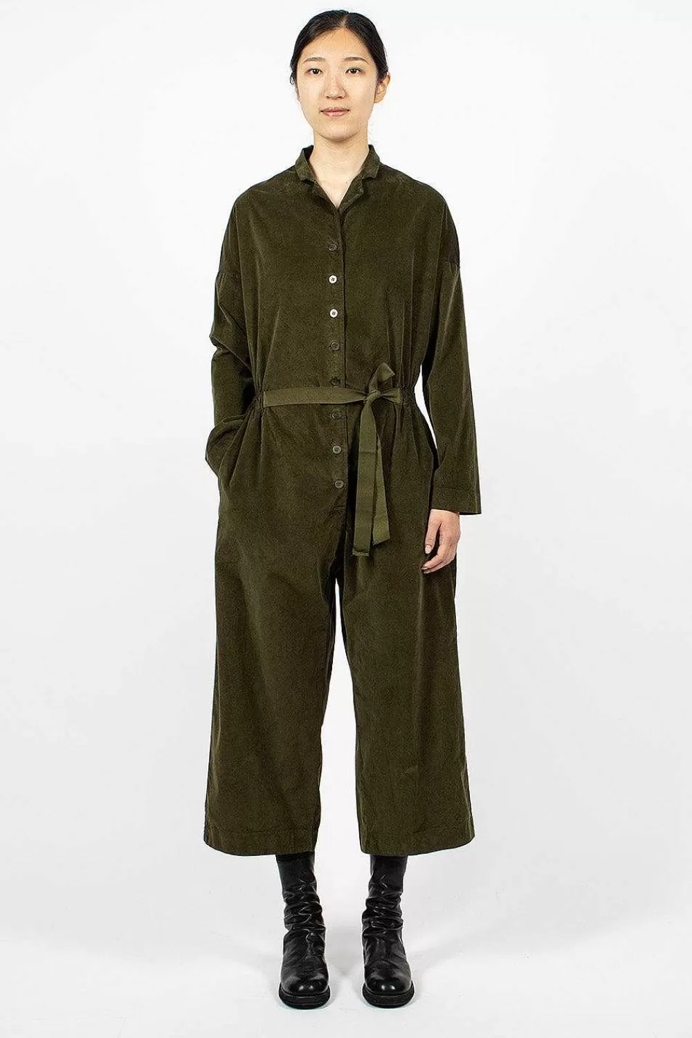 Album di Famiglia 60_03 Velvet Jumpsuit Olive | Trousers