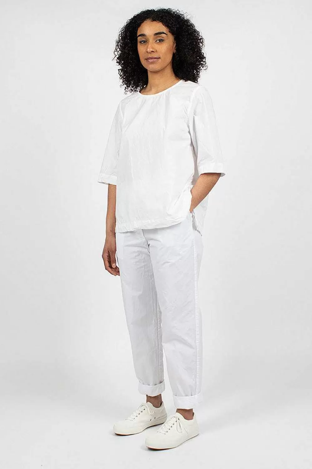 Casey Casey Ah Pant Poplin White | Trousers