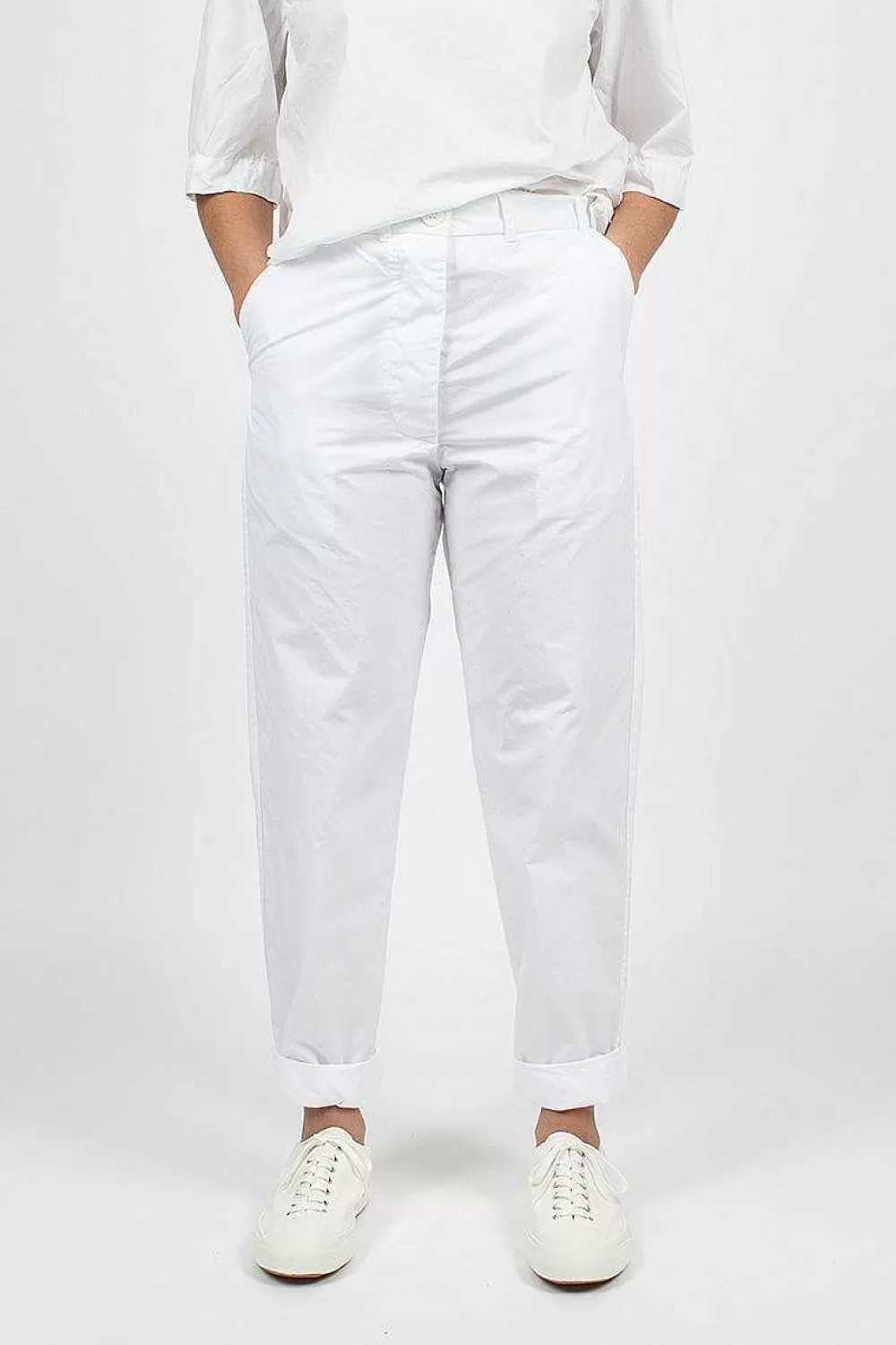 Casey Casey Ah Pant Poplin White | Trousers