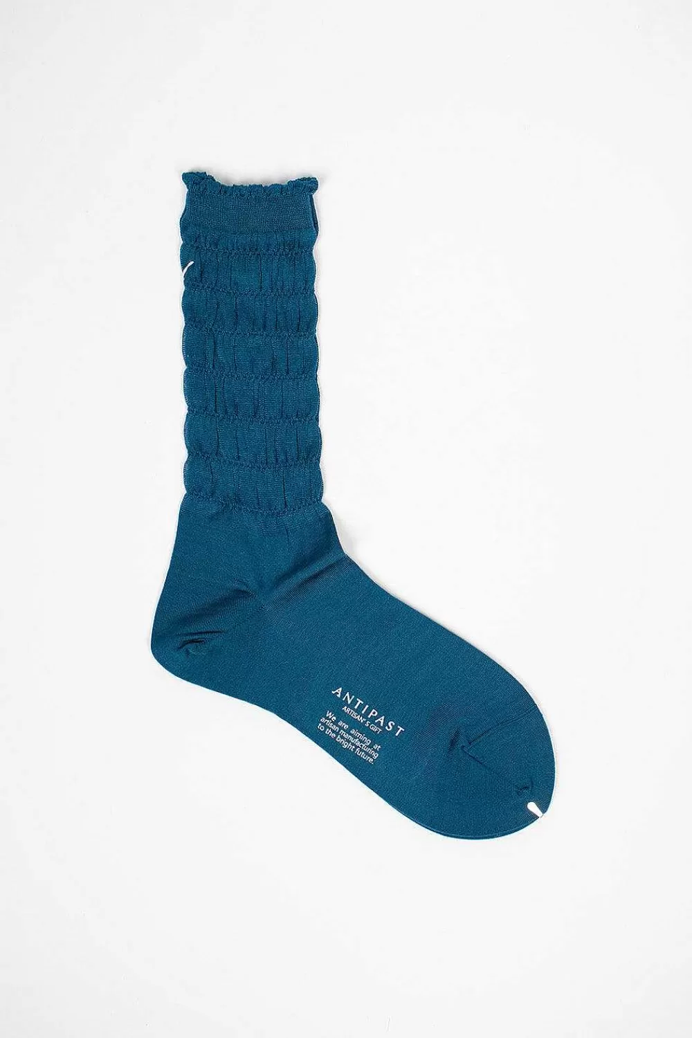 Antipast Am-28A Shirring Sock Turquoise | Tights & Socks