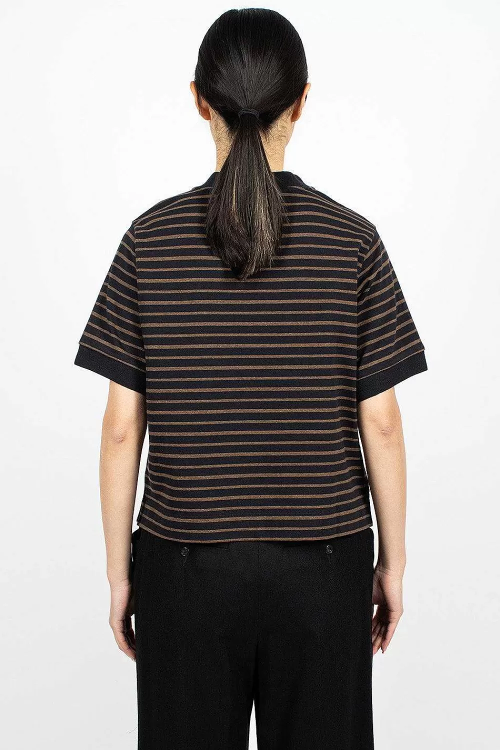 Margaret Howell Archive Matte Jersey Black/Bark | Tops