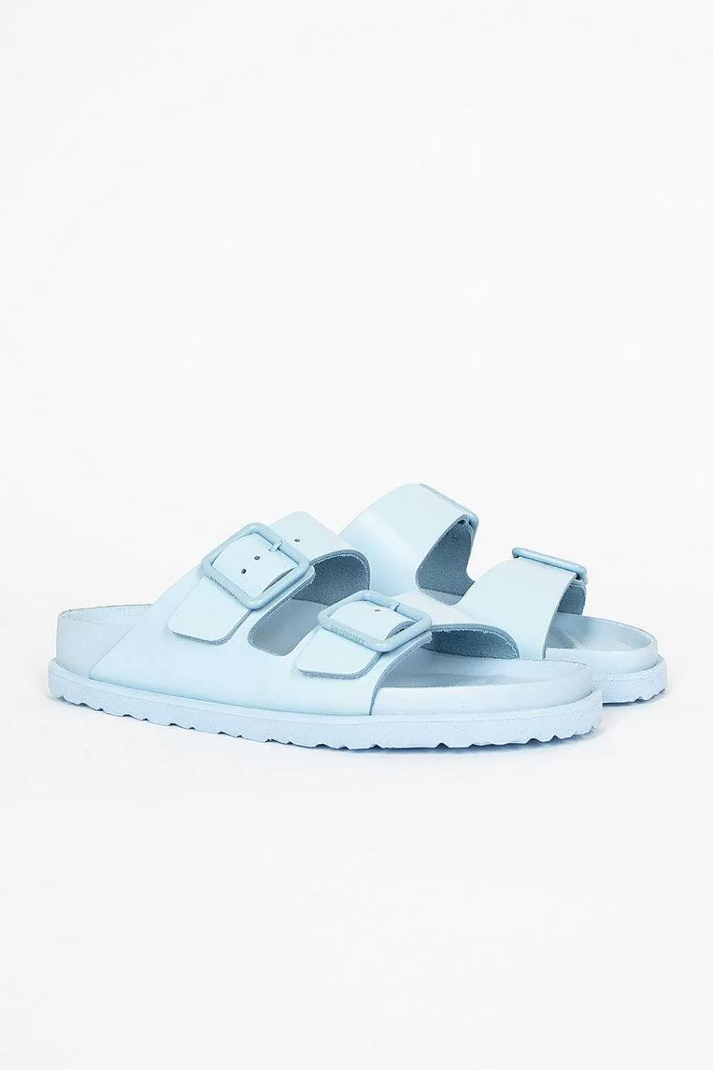 Birkenstock Arizona Nappa Sandal Powder Blue | Shoes