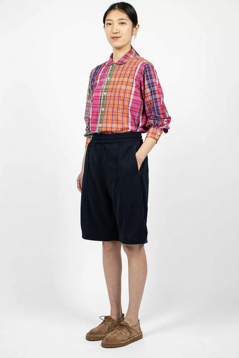 Engineered Garments FWK Bb Shorts Diamond Poly Dark Navy | Trousers