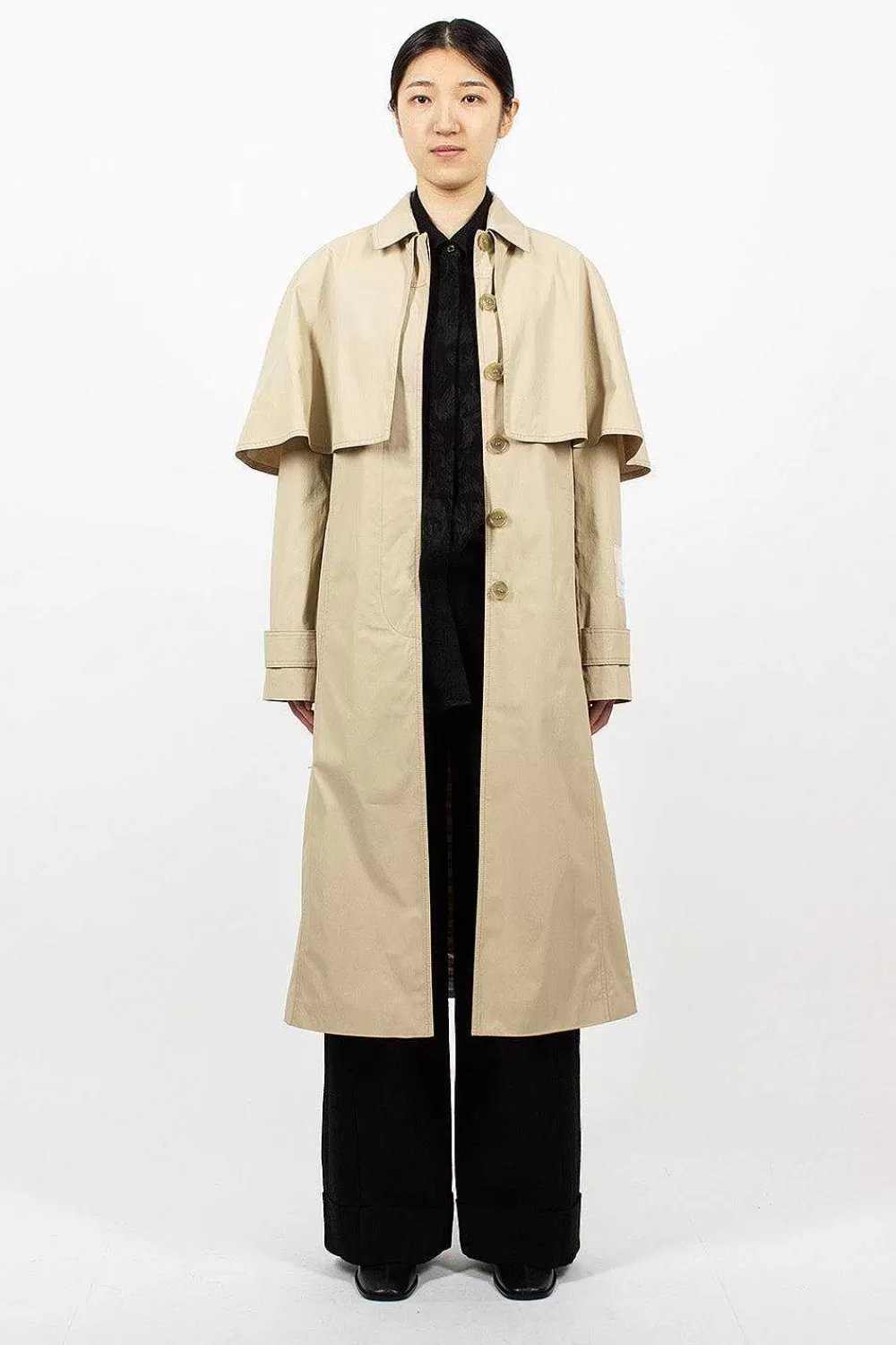 Acne Studios Belted Trench Coat Beige | Outerwear