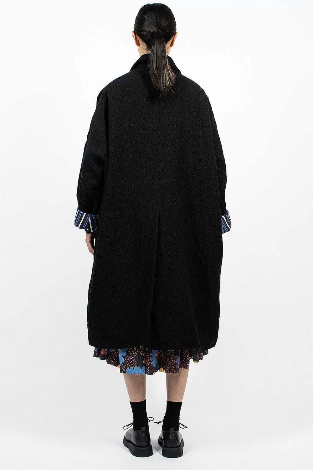 Casey Casey Big Blobby Coat Wool Black | Outerwear