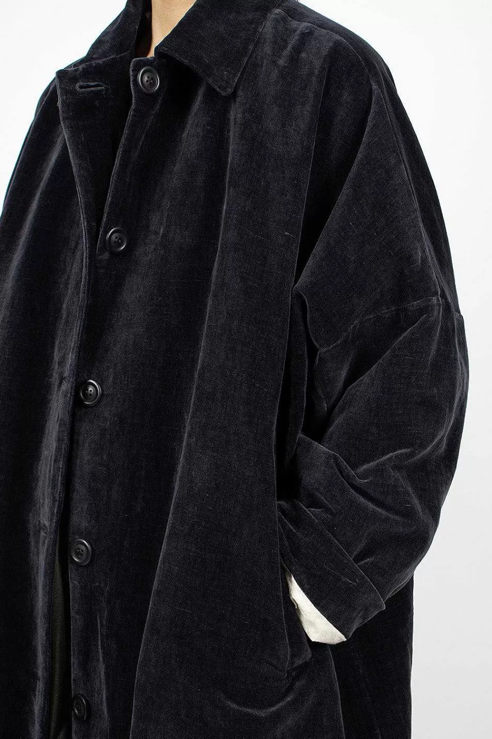 Casey Casey Big Blobby Velvet Coat Navy | Outerwear