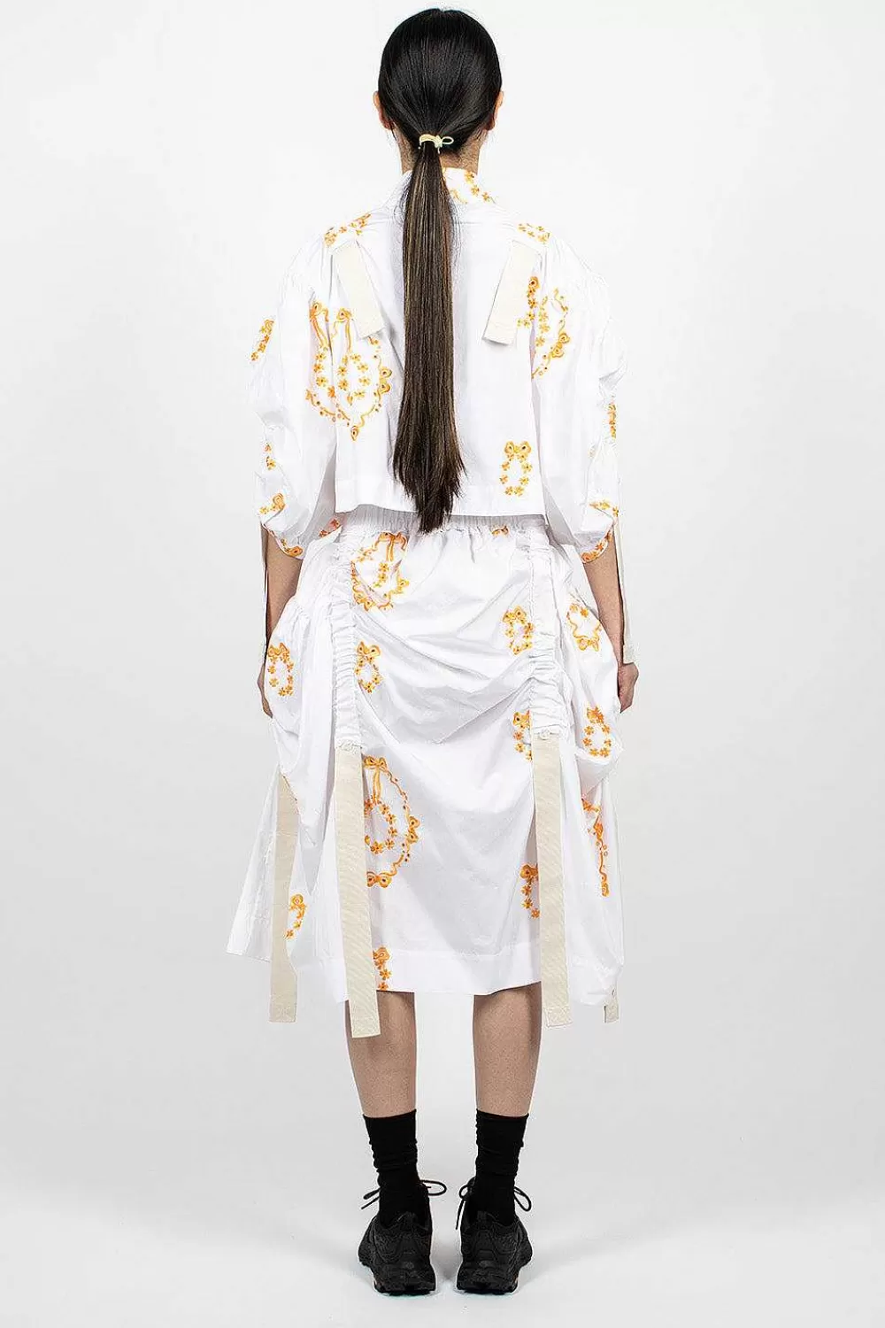 Simone Rocha Bow Wreath Slider Skirt White/Clementine | Skirts