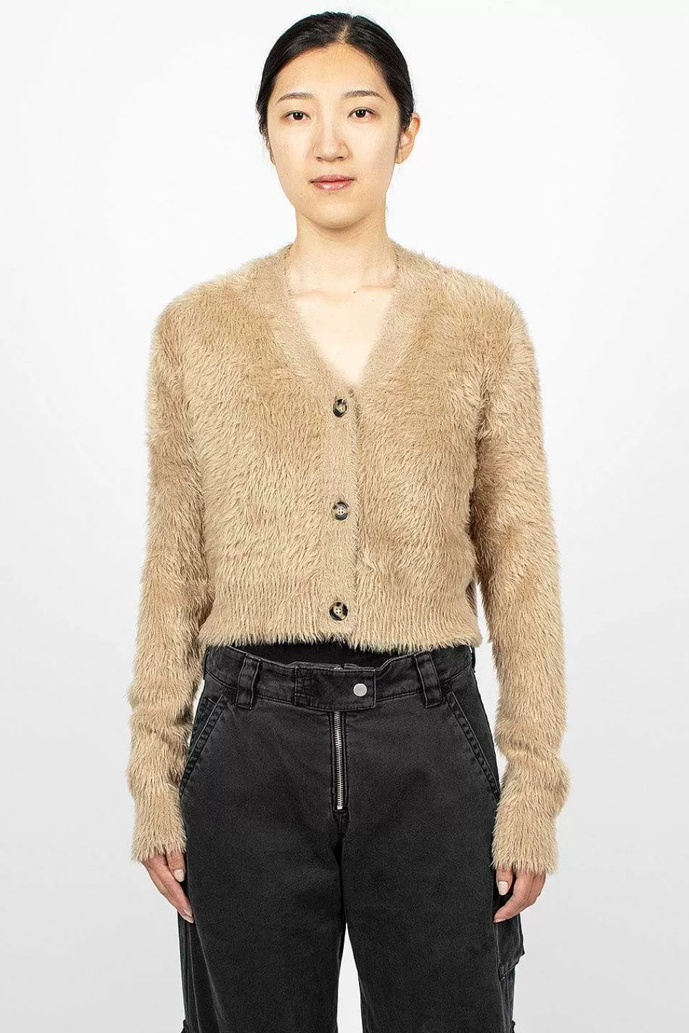 Acne Studios Cardigan Camel Brown | Knitwear