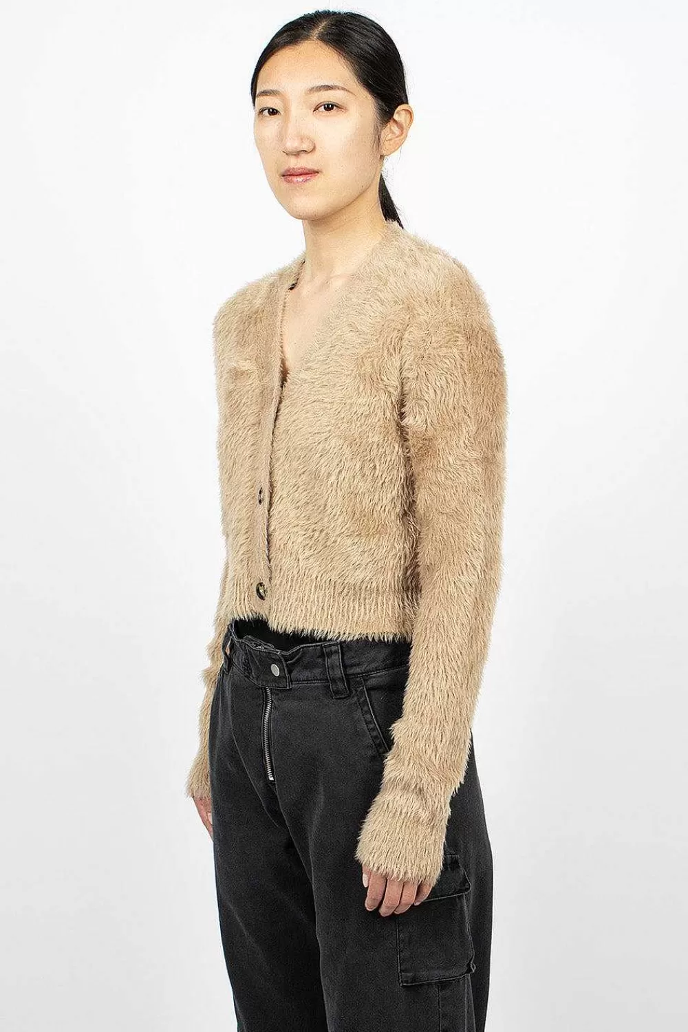 Acne Studios Cardigan Camel Brown | Outerwear