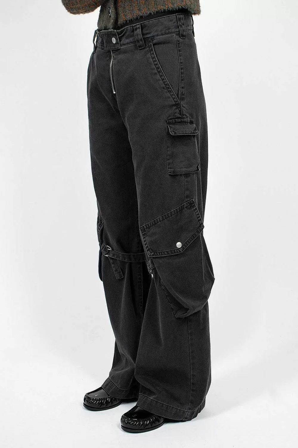 Acne Studios Cargo Trousers Washed Black | Trousers