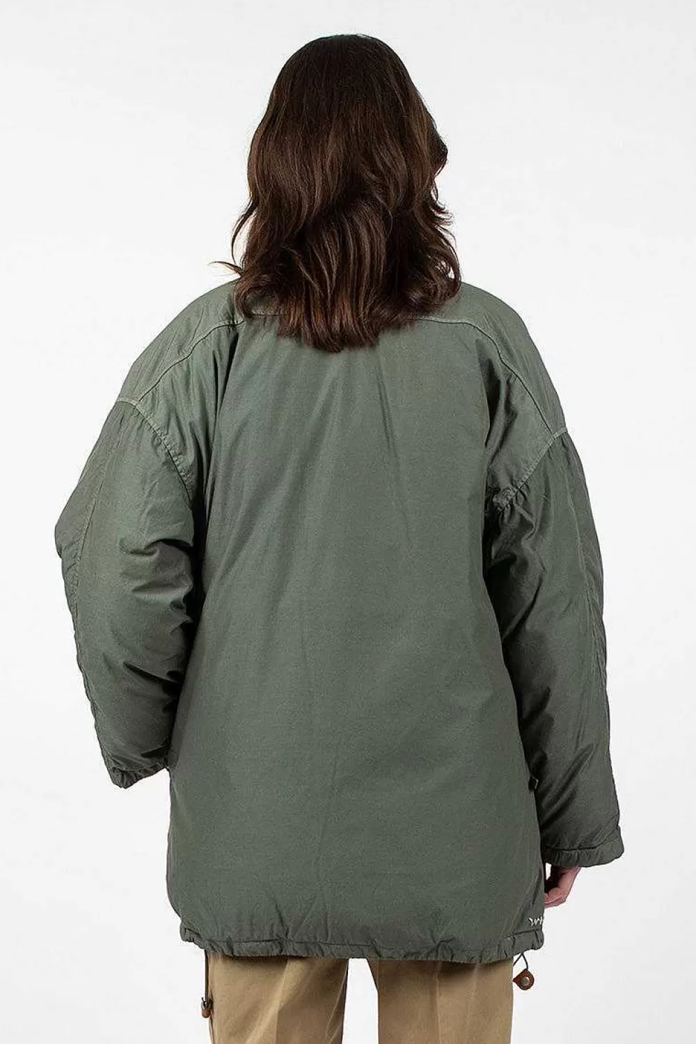 VISVIM Chamdo Garment Dyed Short Robe Olive | Outerwear