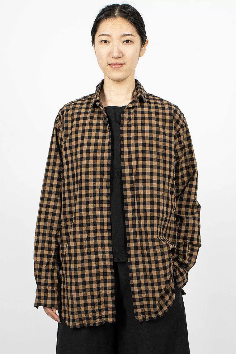 Daniela Gregis Check Shirt Black/Beige | Shirts