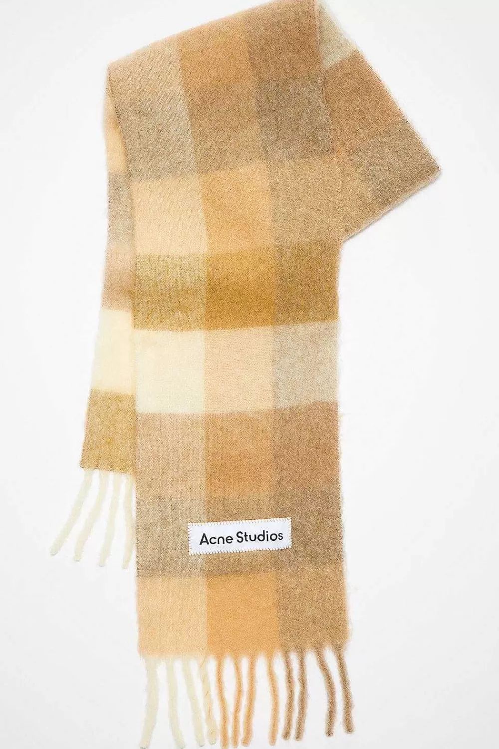 Acne Studios Checked Scarf White/Beige | Scarves & Gloves