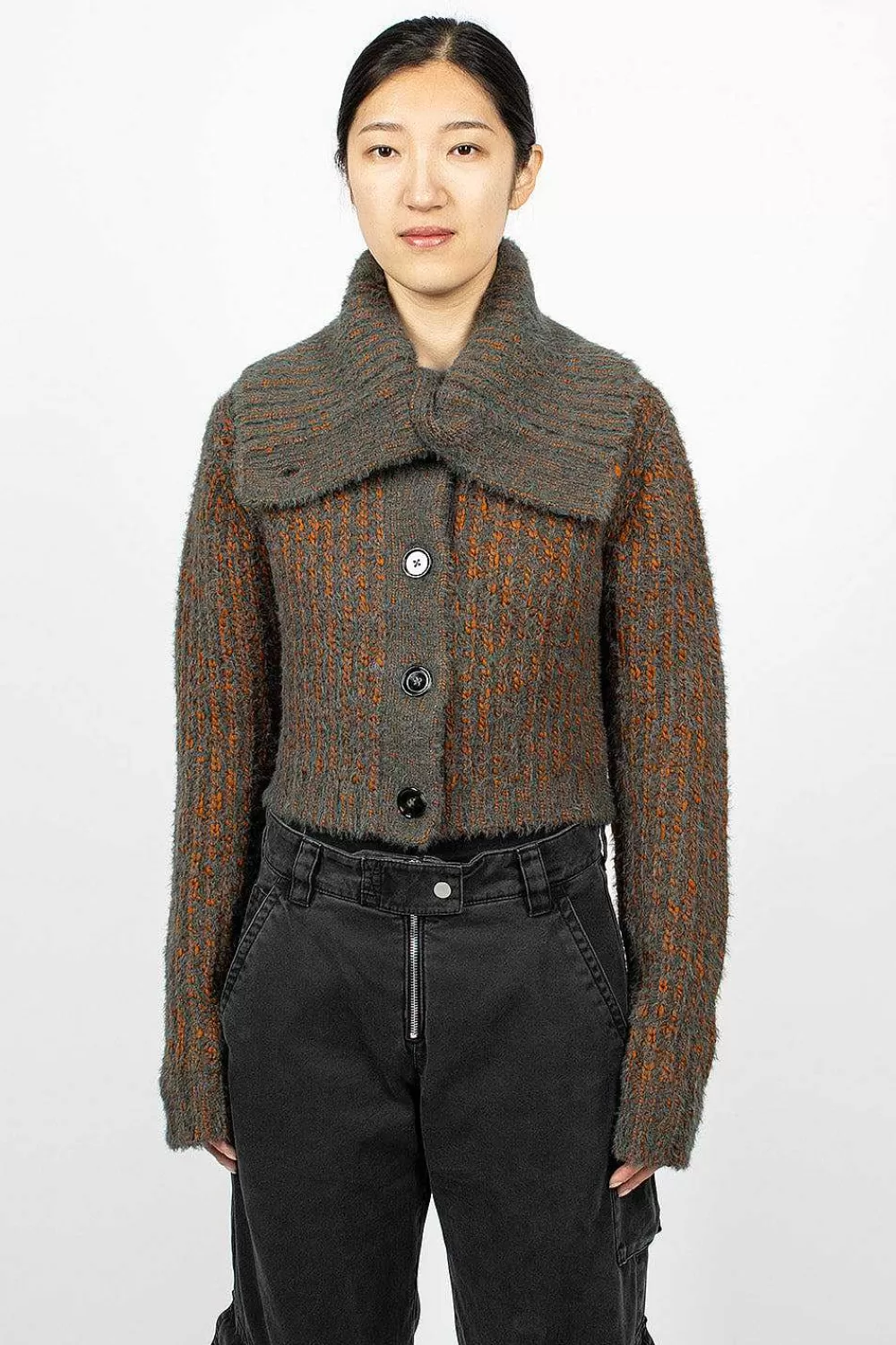 Acne Studios Chunky Cardigan Rust/Multi | Outerwear