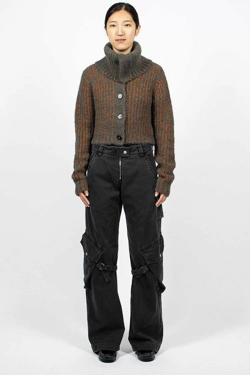 Acne Studios Chunky Cardigan Rust/Multi | Knitwear