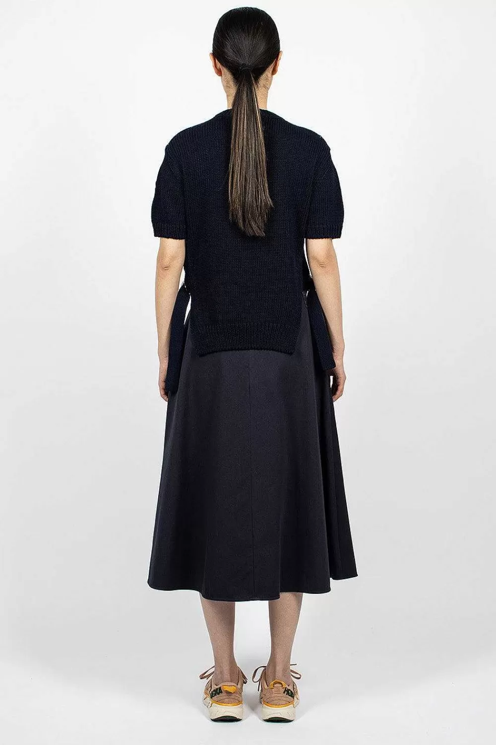 Moncler Cotton Midi Skirt Navy | Skirts