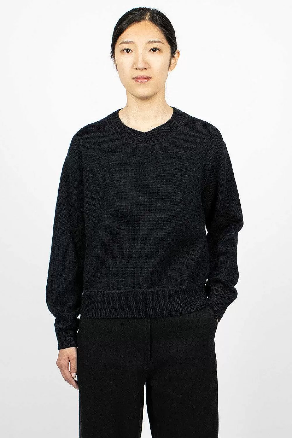 Margaret Howell Crewneck Jumper Deep Navy | Knitwear