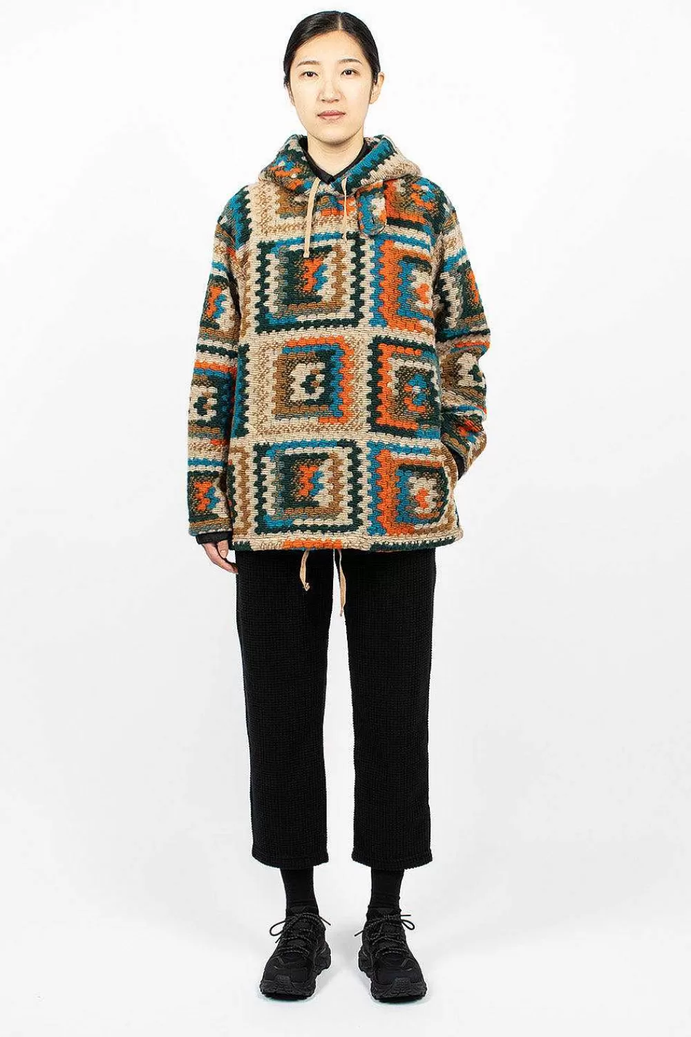 Engineered Garments FWK Crochet L/S Hoodie Multi | Tops