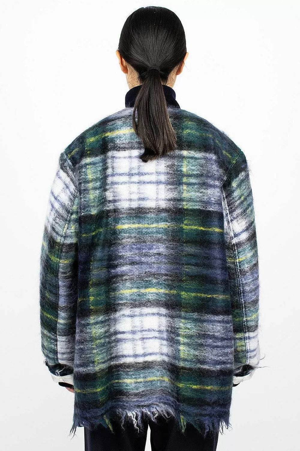 Sofie D'Hoore Croft Woven Jacket Green Tartan | Outerwear