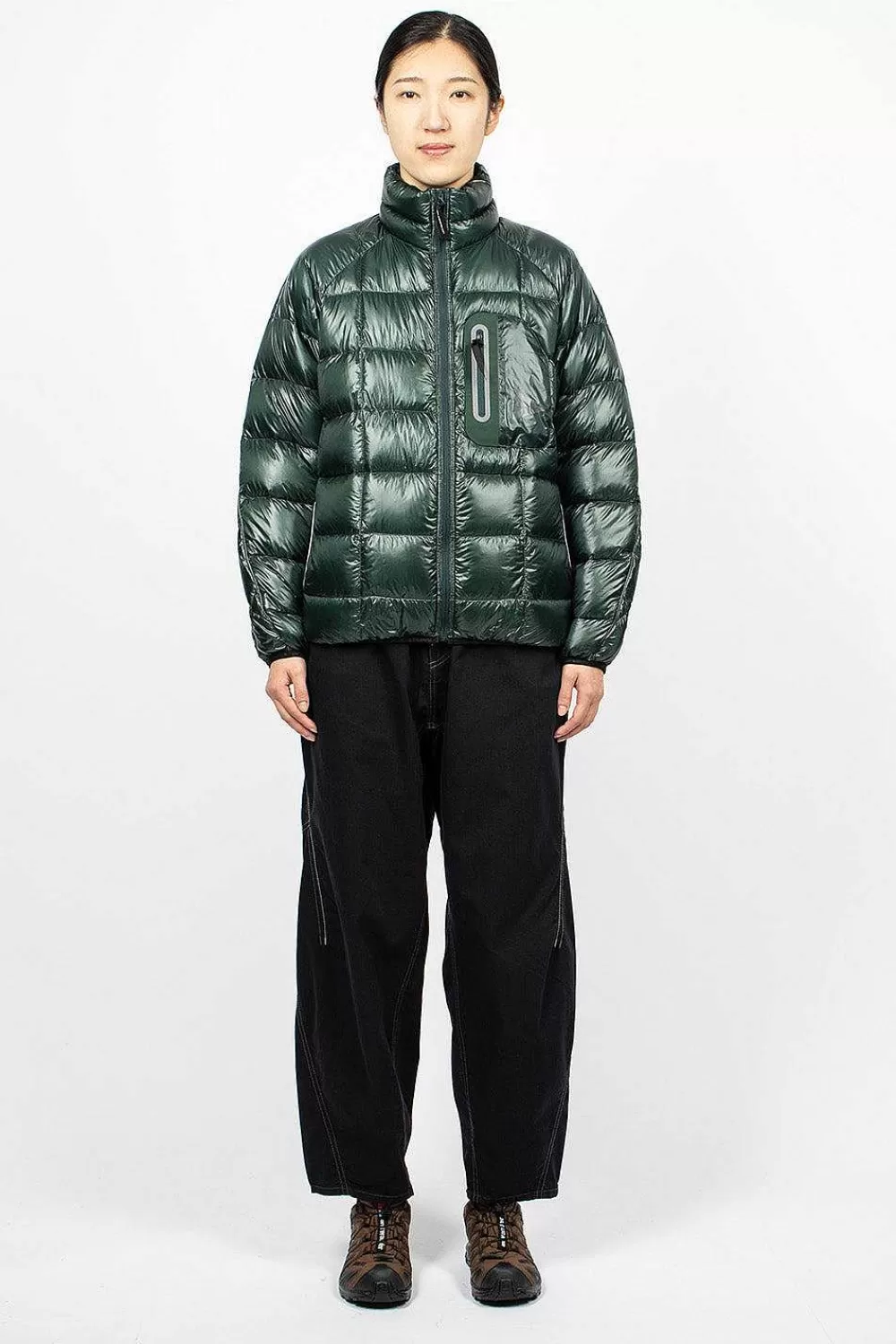 and wander Diamond Stitch Down Jacket Green | Outerwear