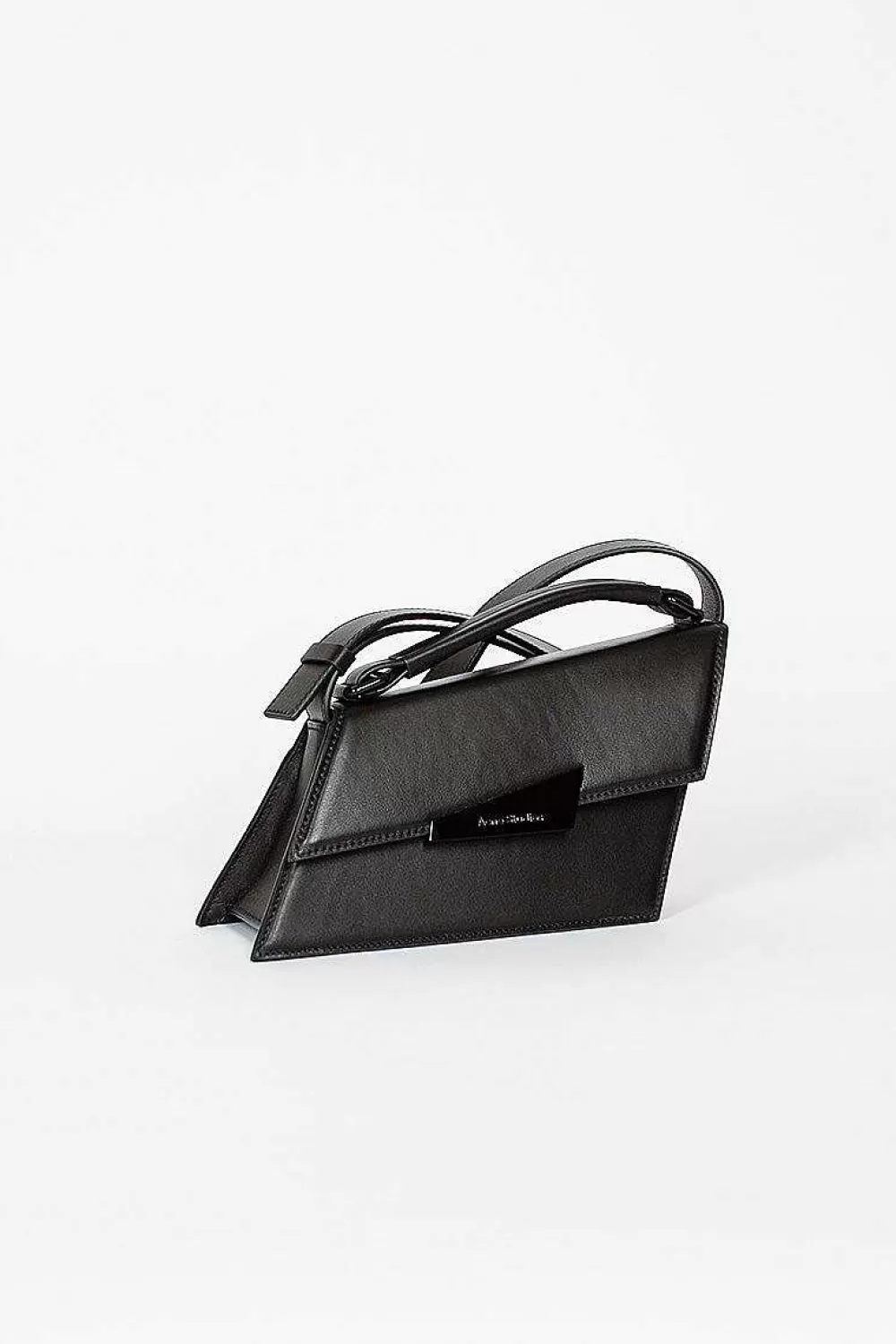 Acne Studios Distorted Leather Handbag Black | Bags