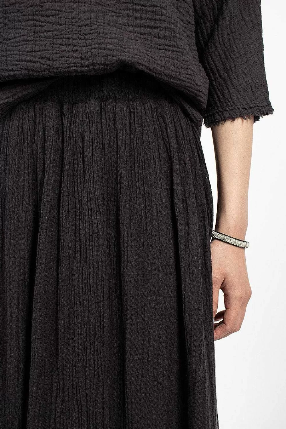 Black Crane Double Layered Skirt Black | Skirts