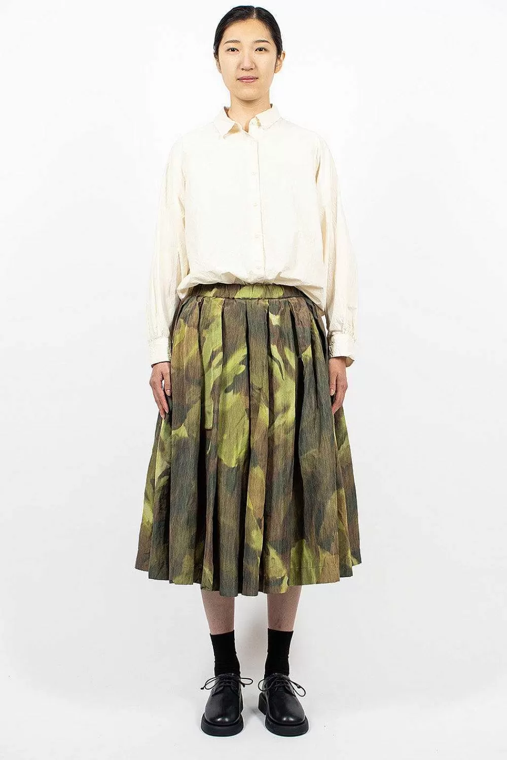 Casey Casey Double Riddeaux Skirt Ikat Khaki | Skirts