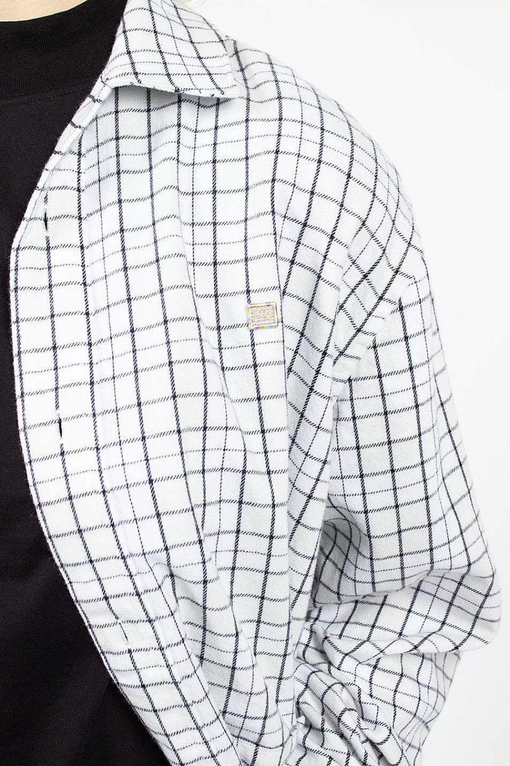 Acne Studios Flannel Overshirt White/Black | Shirts