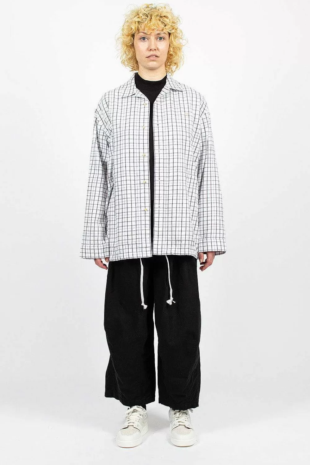 Acne Studios Flannel Overshirt White/Black | Shirts