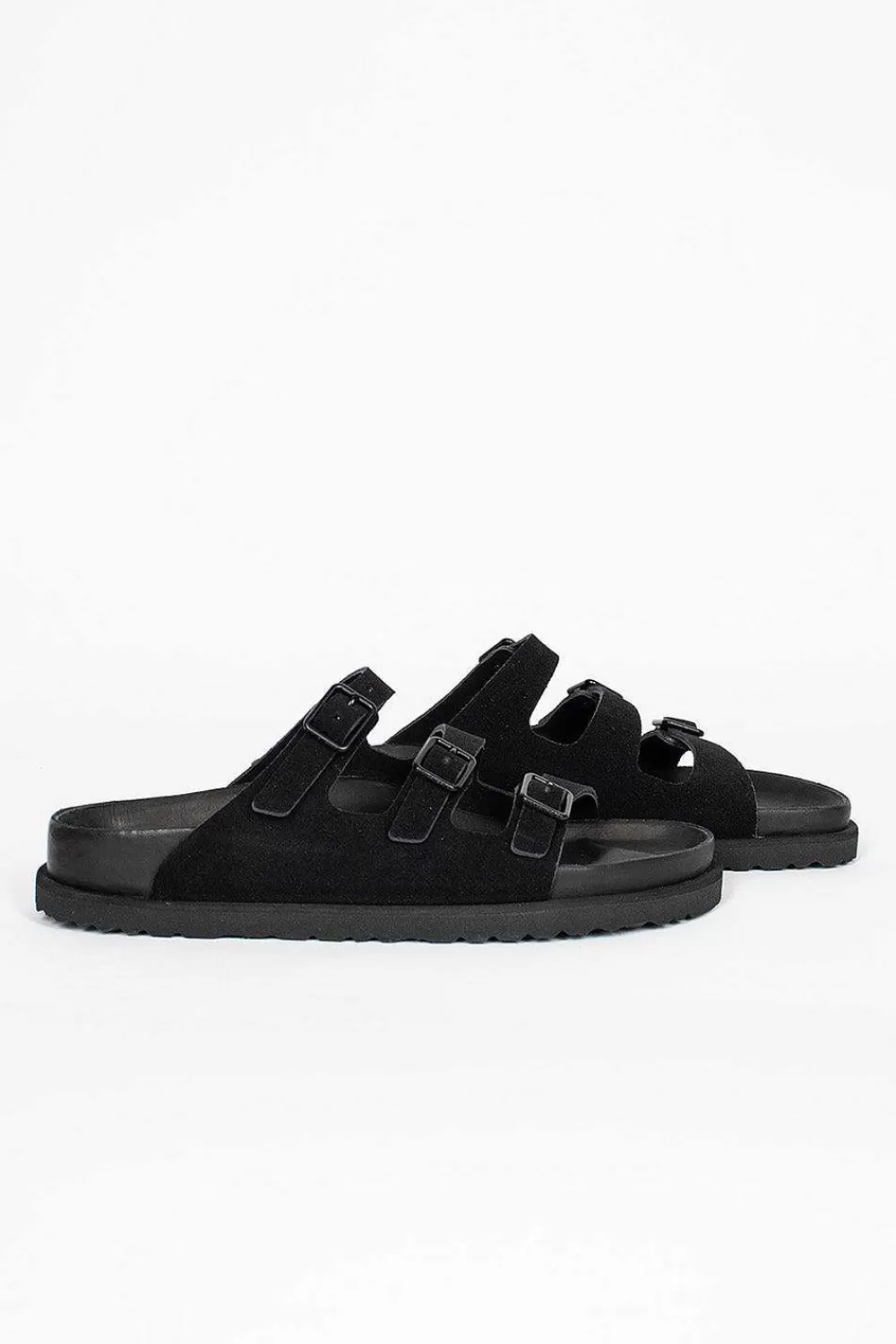 Birkenstock Florida Suede Sandal Black | Shoes