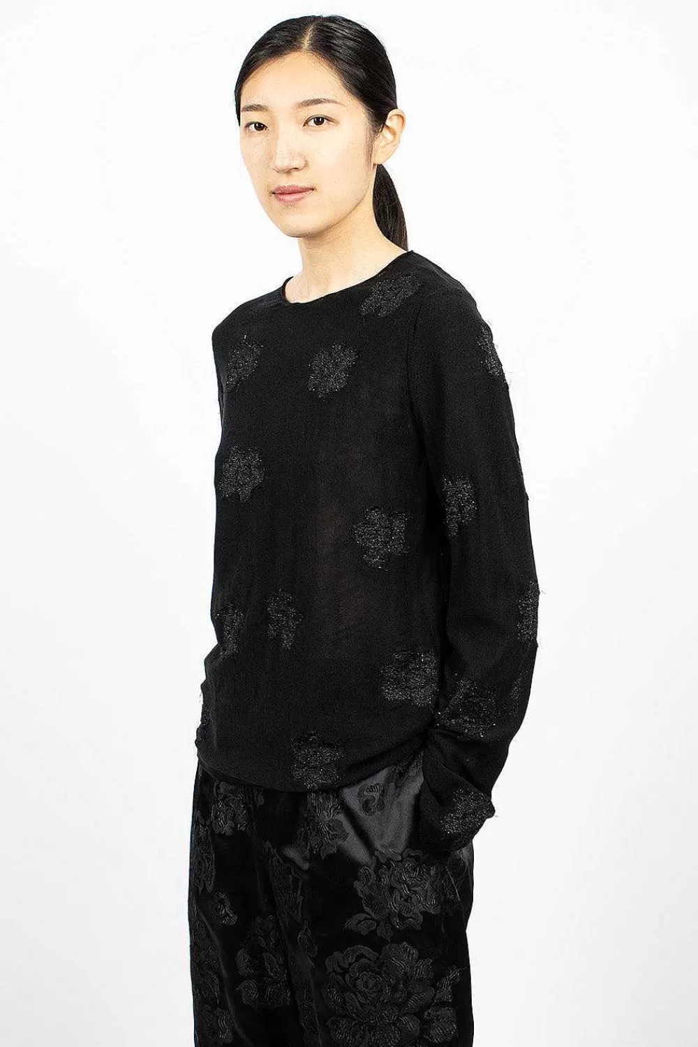 Comme Des Garçons Comme Des Garçons Flower Knit Black | Knitwear