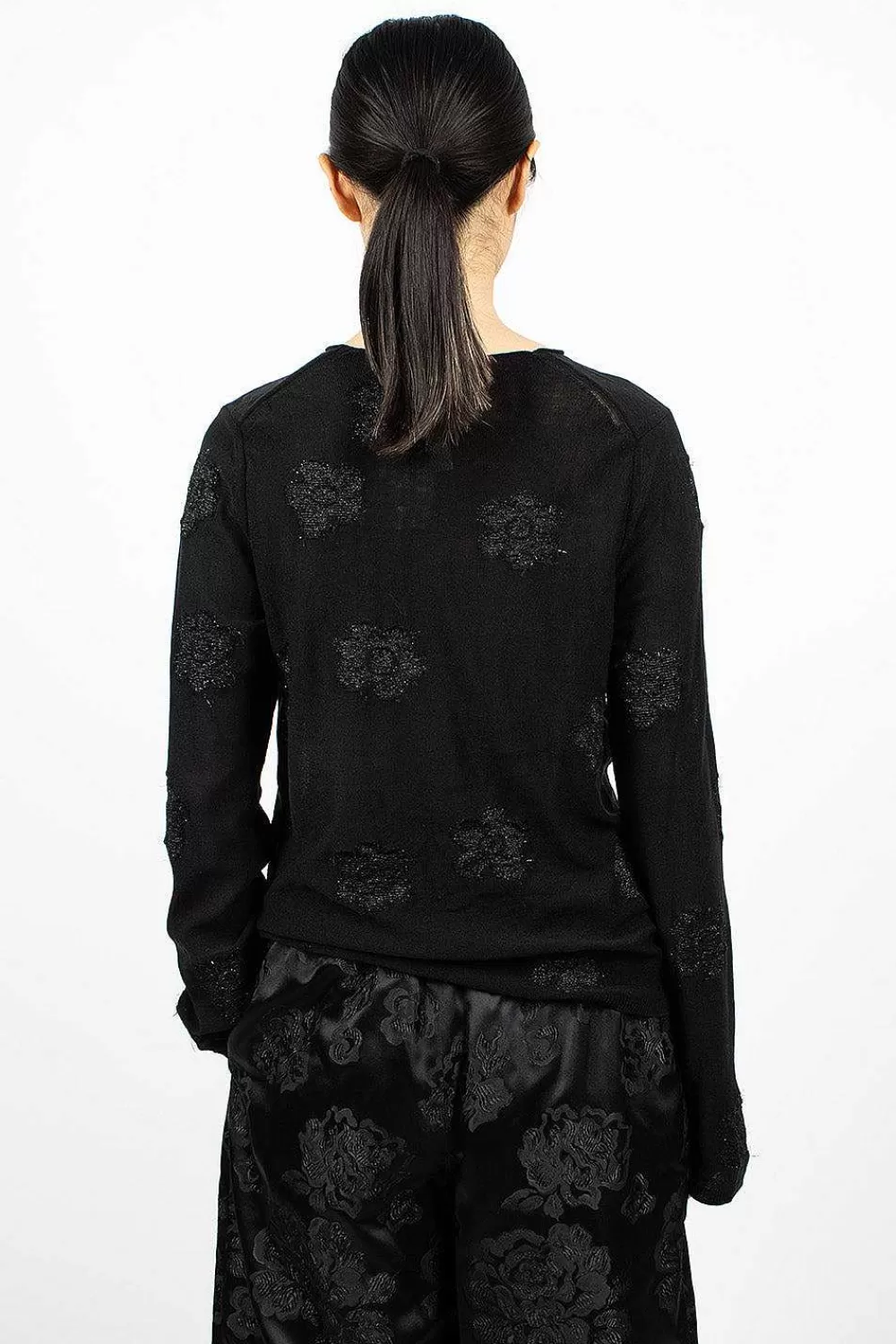 Comme Des Garçons Comme Des Garçons Flower Knit Black | Knitwear