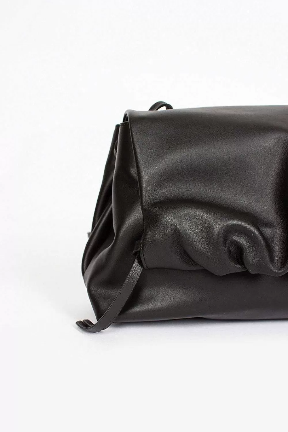 Dries Van Noten Folded Leather Mini Bag Black | Bags