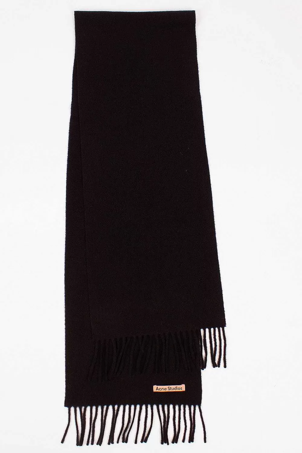 Acne Studios Fringed Wool Scarf Black | Scarves & Gloves