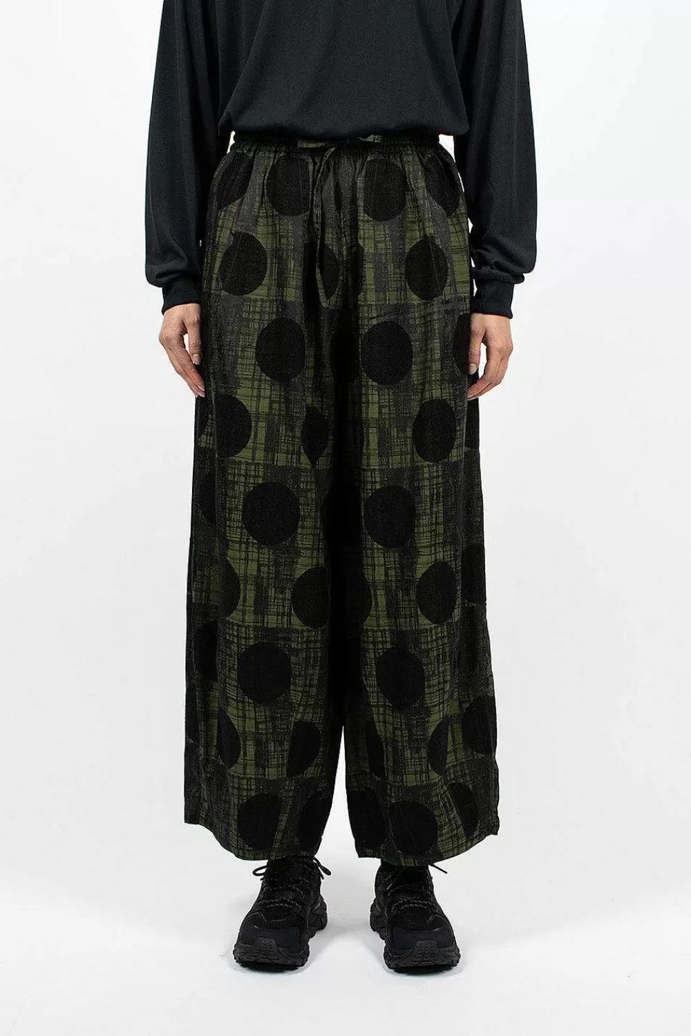 Needles H.D.P. Pant Plaid/Polka Dot Green | Trousers