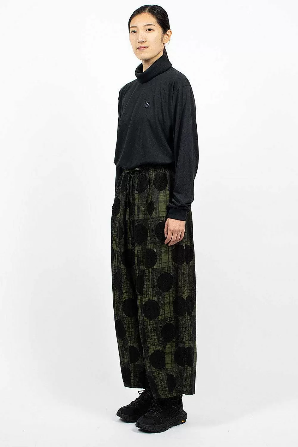 Needles H.D.P. Pant Plaid/Polka Dot Green | Trousers