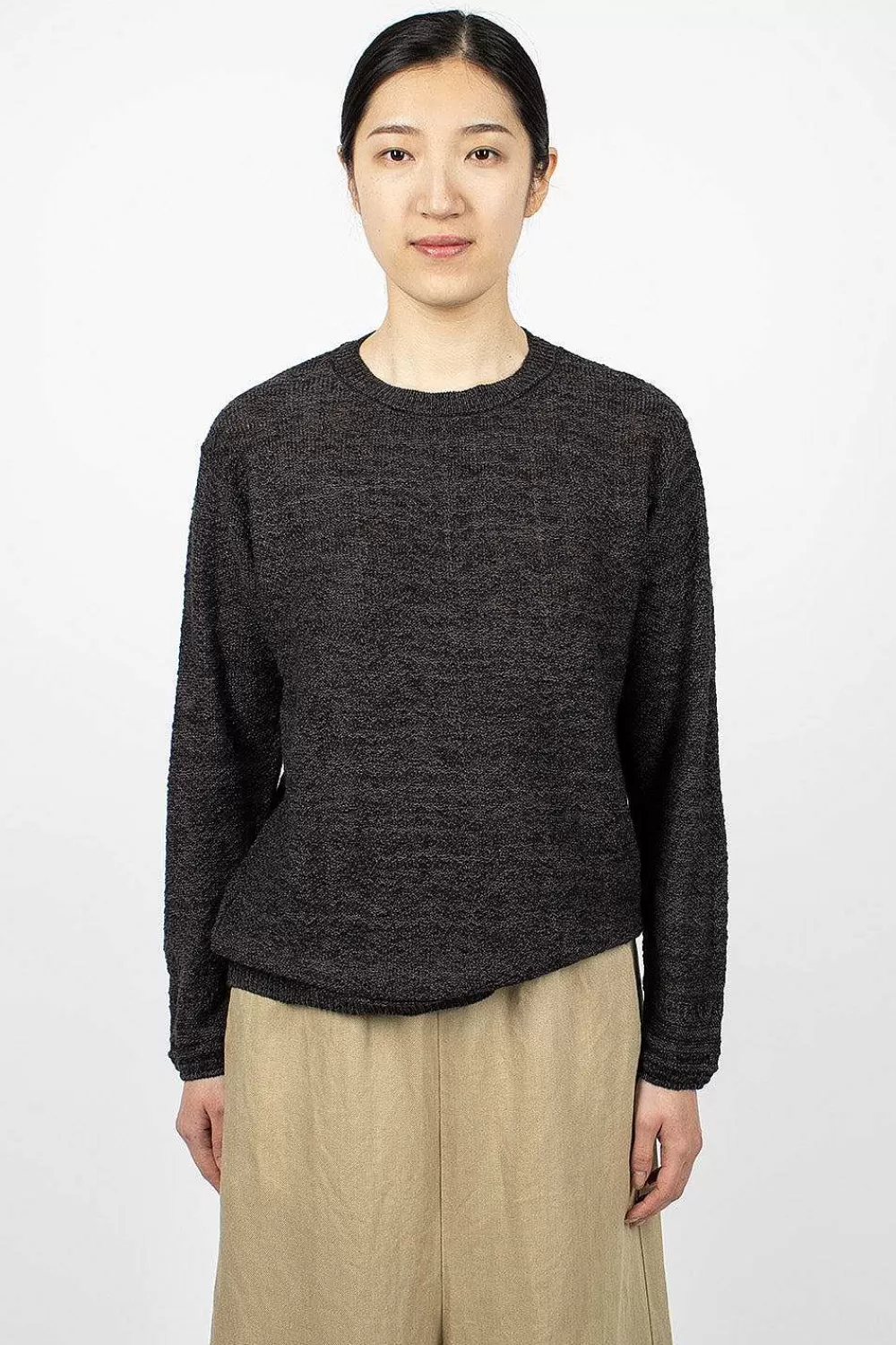 Vlas Blomme Hemp Pullover Charcoal | Knitwear