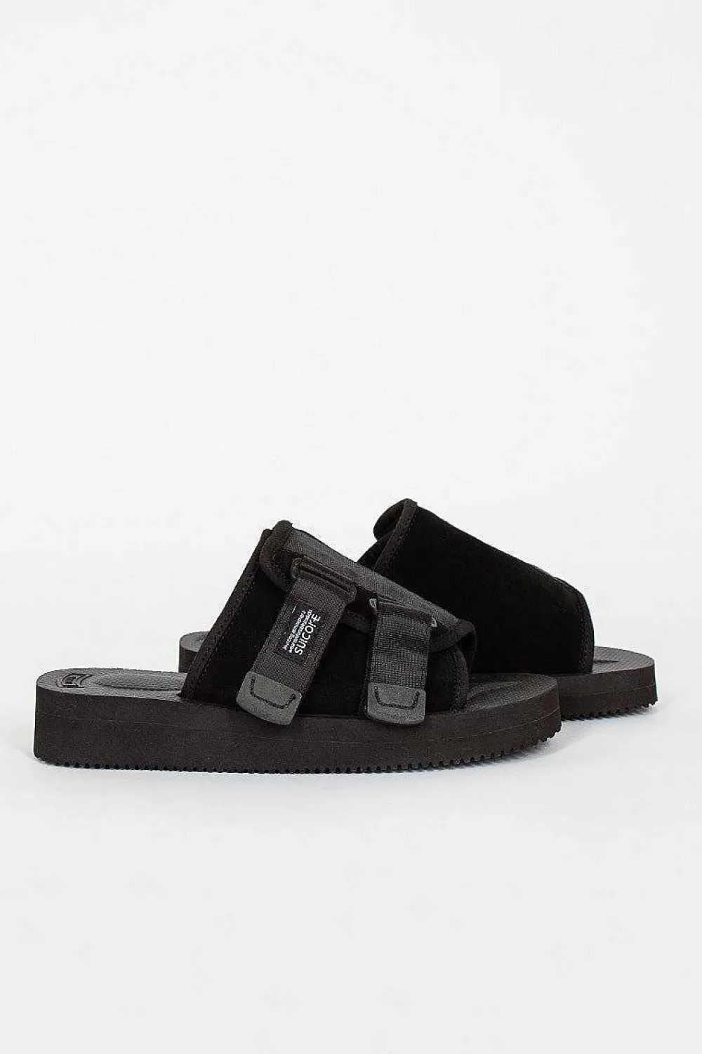 Suicoke Kaw-Vs Suede Sandal Black | Shoes