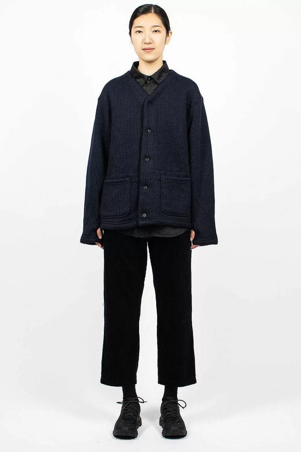 Engineered Garments FWK Knit Cardigan Navy | Knitwear