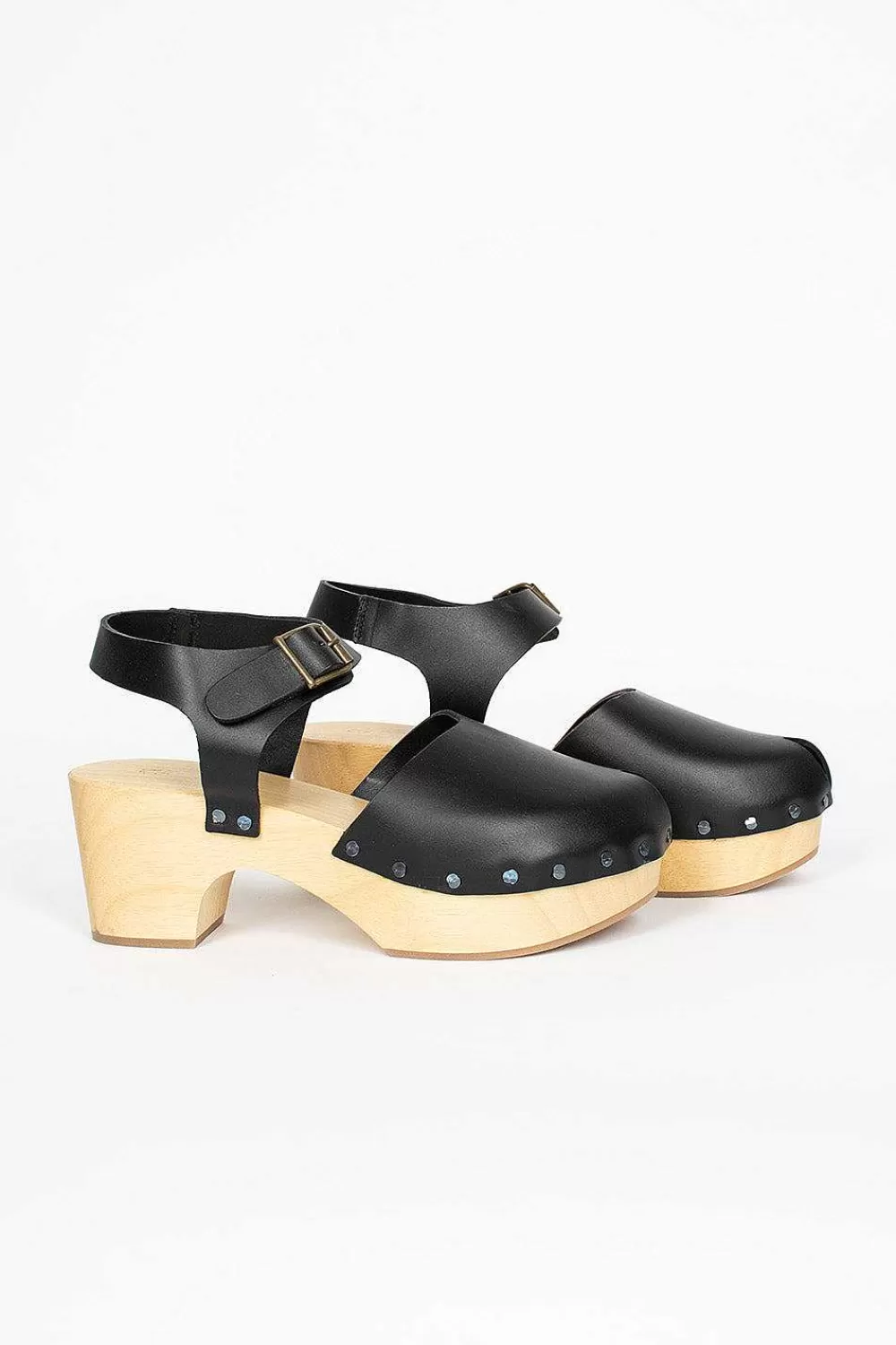 Daniela Gregis Leather Clogs Black | Shoes