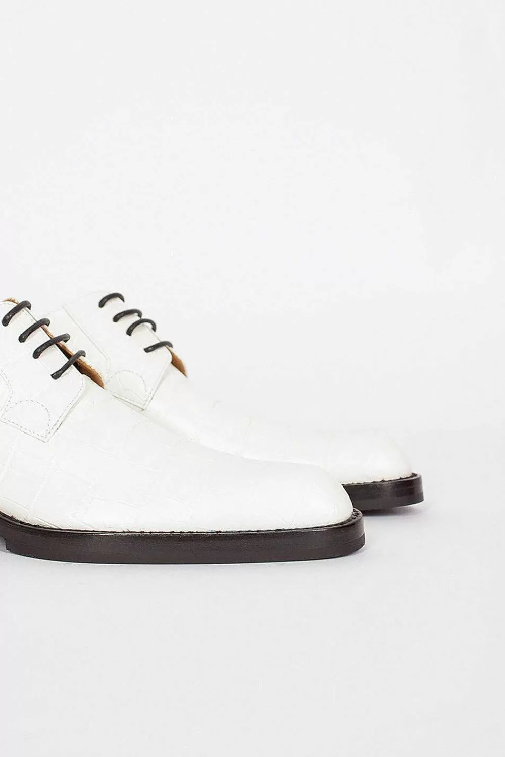 Dries Van Noten Leather Derby Shoes White | Shoes