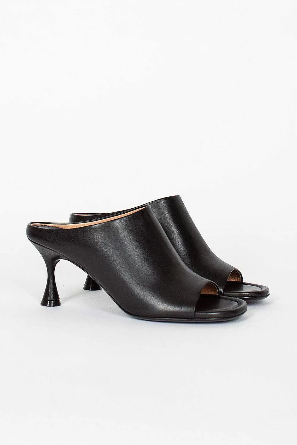 Acne Studios Leather Heeled Mules Black | Shoes