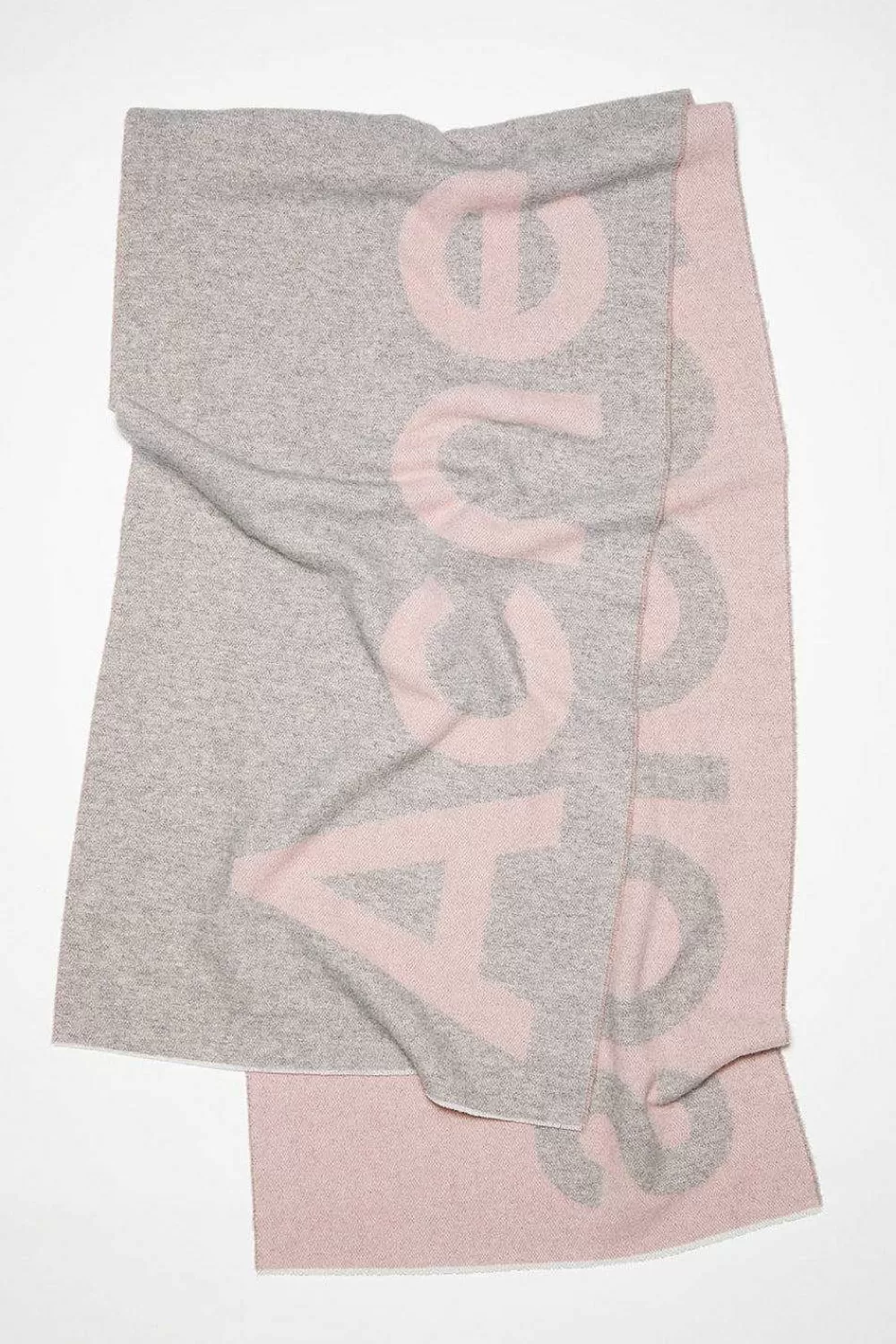 Acne Studios Light Pink/Grey Toronty Logo Scarf | Scarves & Gloves